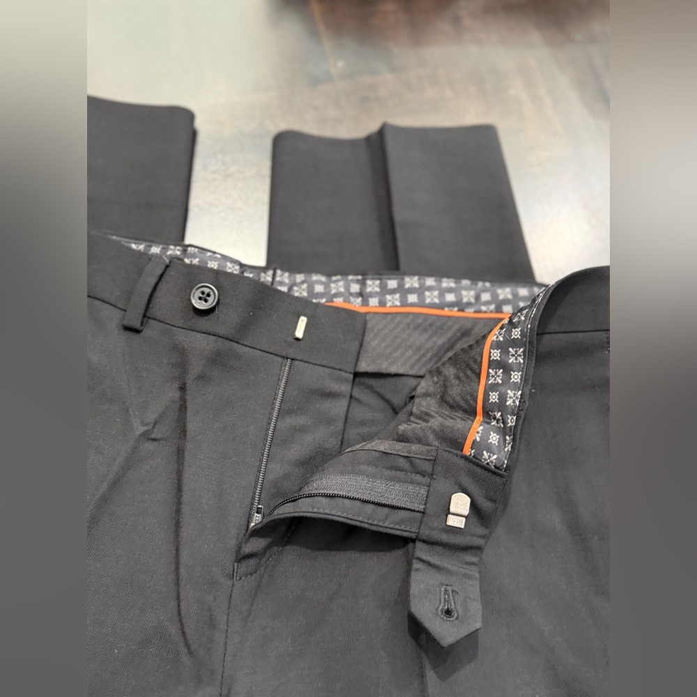 TALLIA Kids Formal Black Pants with Patterned Waistband